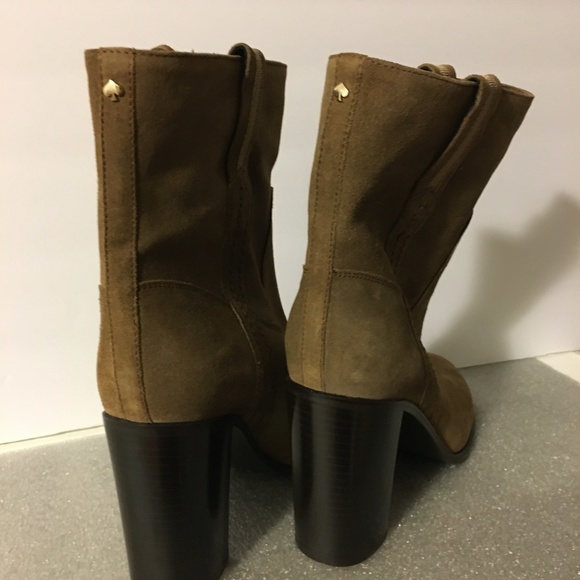 [Kate Spade] Baise Brown Suede Ankle Boots Sz 10.5M - Picture 3 of 7
